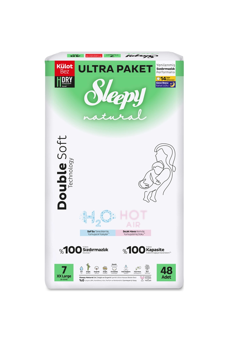 Sleepy Natural Double Soft Ultra Külot Bez Xxl (7) 48'li