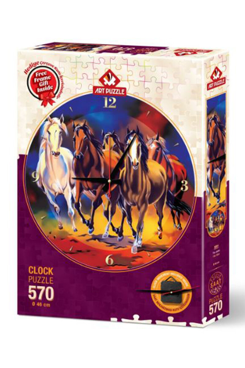 Puzzle Yılkı Atları Saat Puzzle