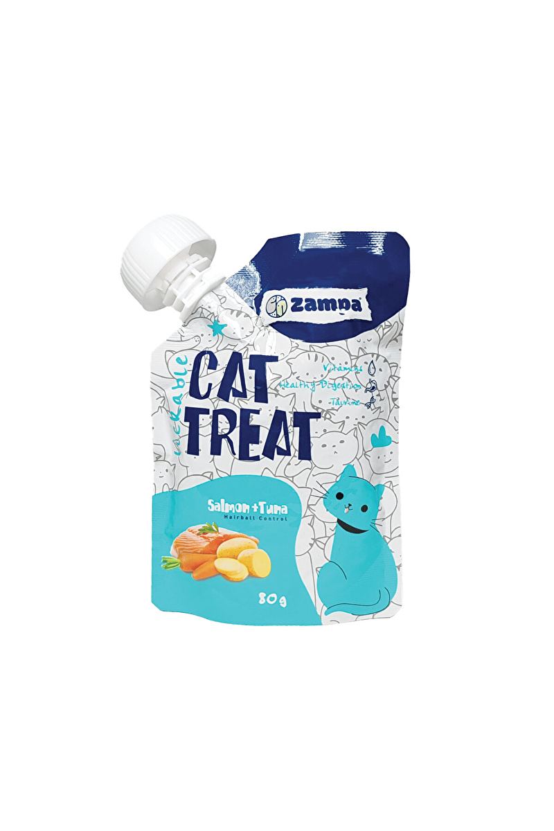Zampa Puding Kedi Ödülü - Somon & Ton Balıklı - 80g