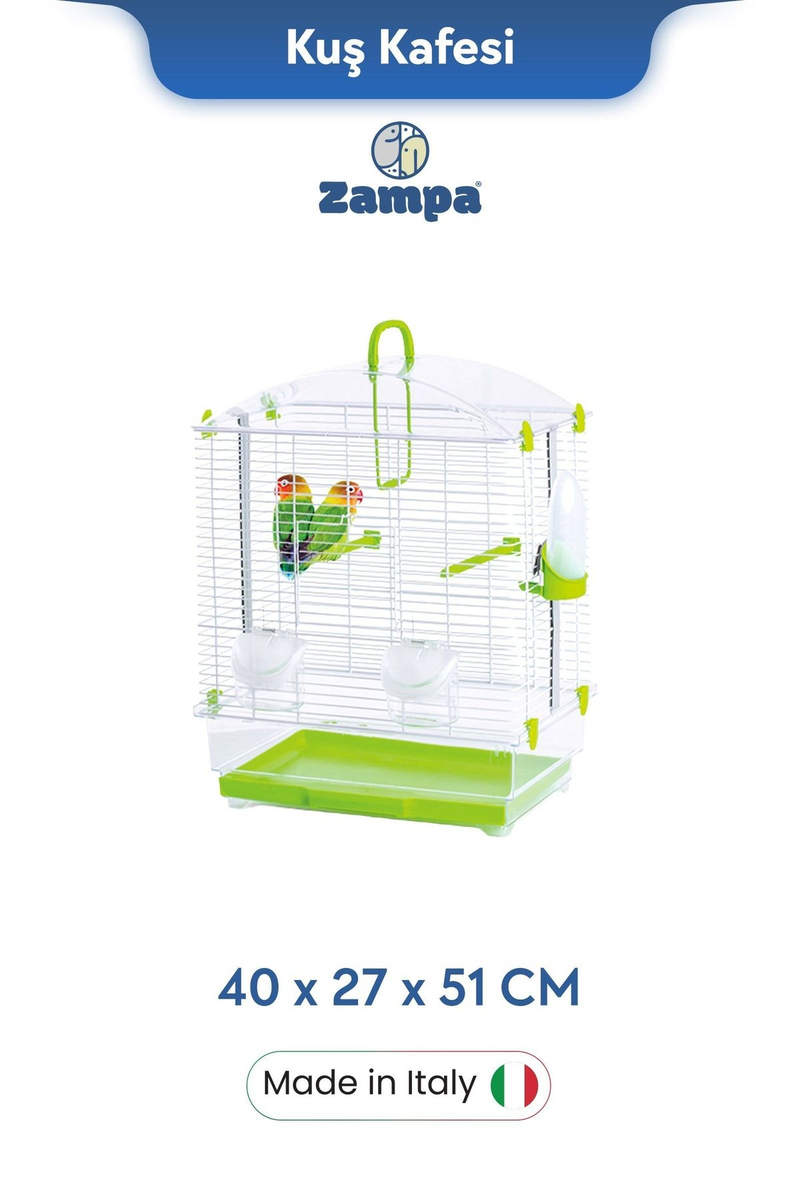 Zampa Plus Lara Kuş Kafesi 40x27x51 cm