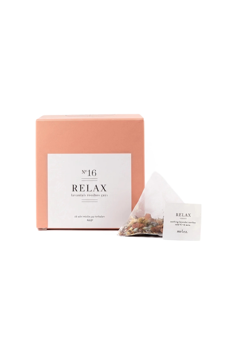 Melez Tea Relax: Lavantalı Rooibos Bardak Poşet Çay 12'li