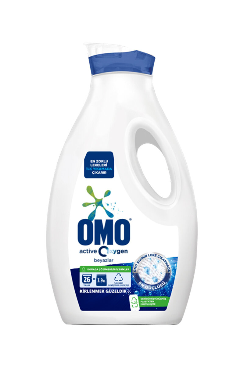Omo Sıvı Çamaşır Deterjanı Active Oxygen 26 Yıkama 1690 ml