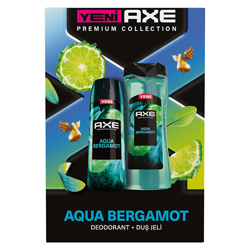 Axe Premium Aerosol Aqua Bergamot 150 ml+ 300 ml Duş Jeli
