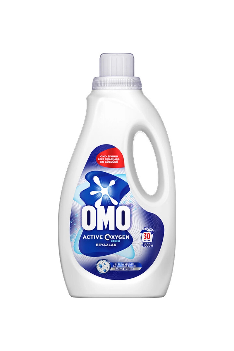 Omo Sıvı Çamaşır Deterjanı Active Oxygen 30 Yıkama 1500 ml