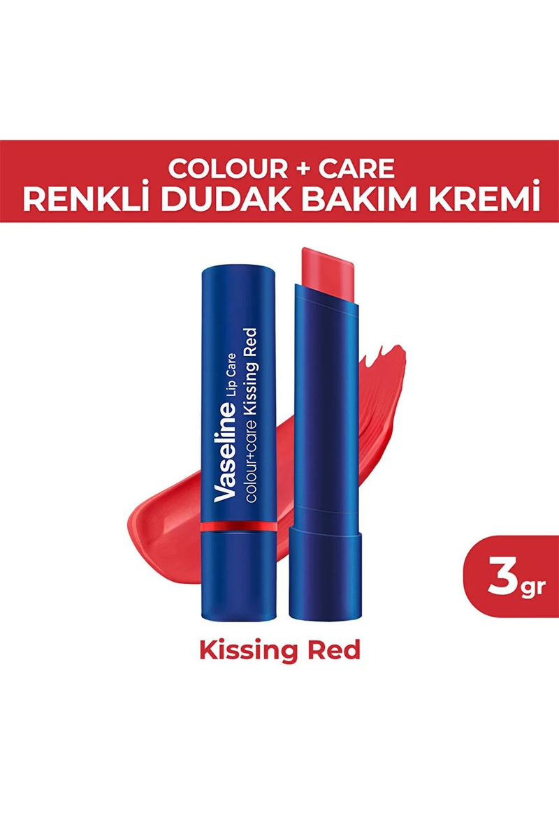 Vaseline Colour Care Renkli Dudak Bakım Kremi Kissing Red 3 gr