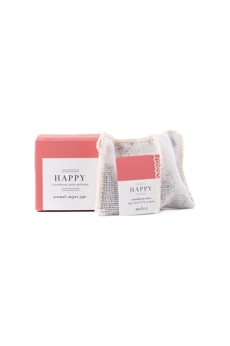 Melez Tea Happy: Çiçekli Bardak Poşet Nane Çayı 10'lu