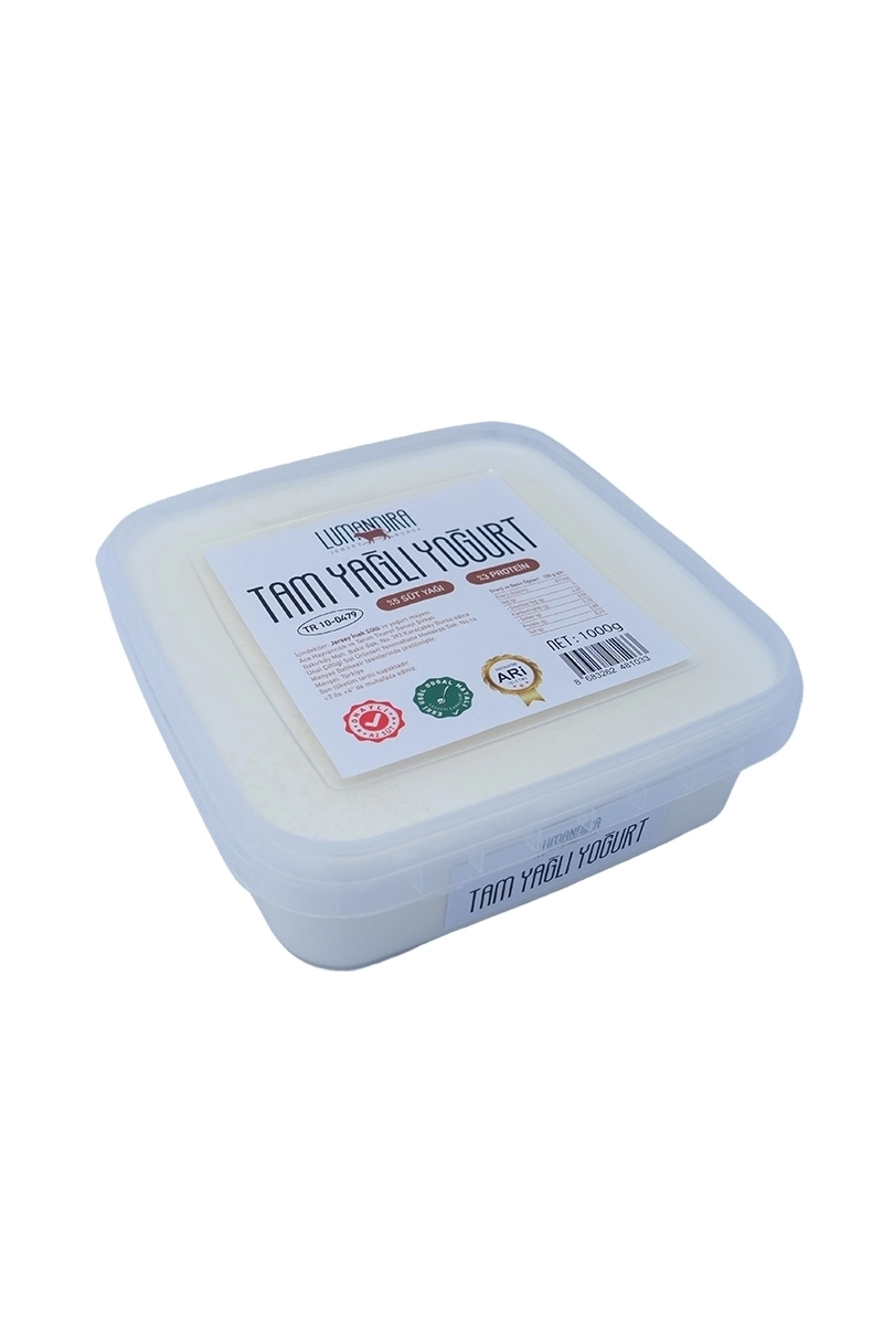 Lumandıra Jersey İnek Sütü Tam Yağlı Kaymaksız Yoğurt 1000 Gr
