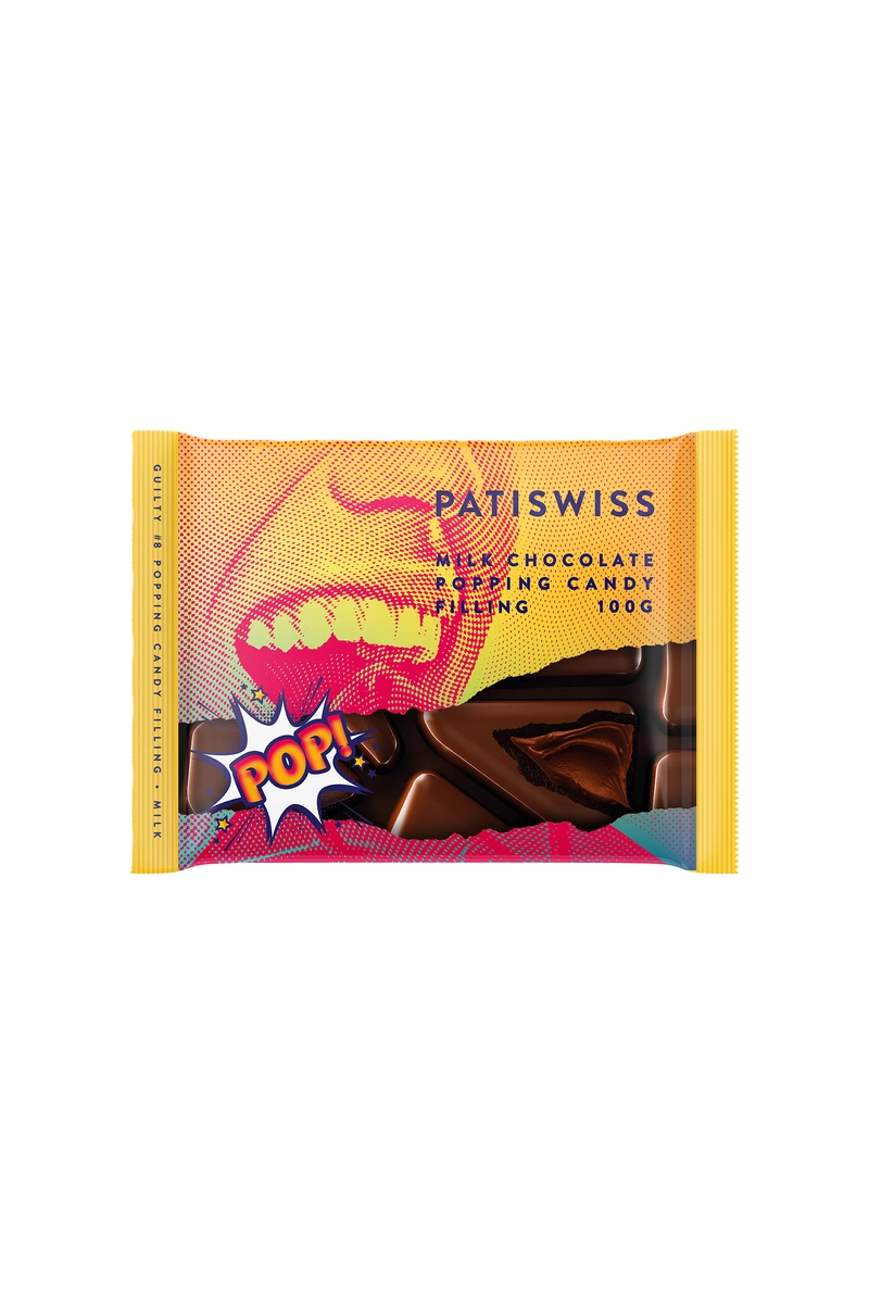 Patiswiss Guilty Patlayan Şekerli Bitter Çikolata 100g