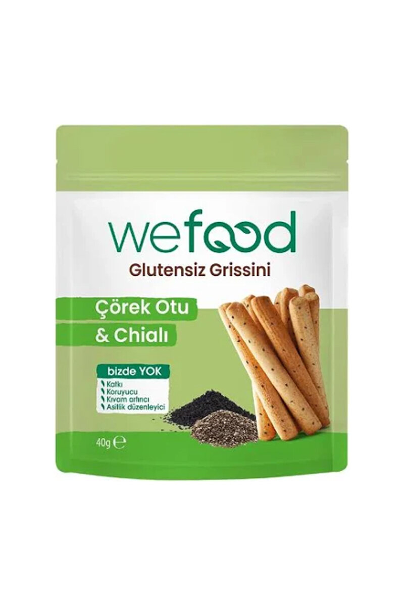 Wefood Glutensiz Grissini Çörek Otu & Chia 40 g