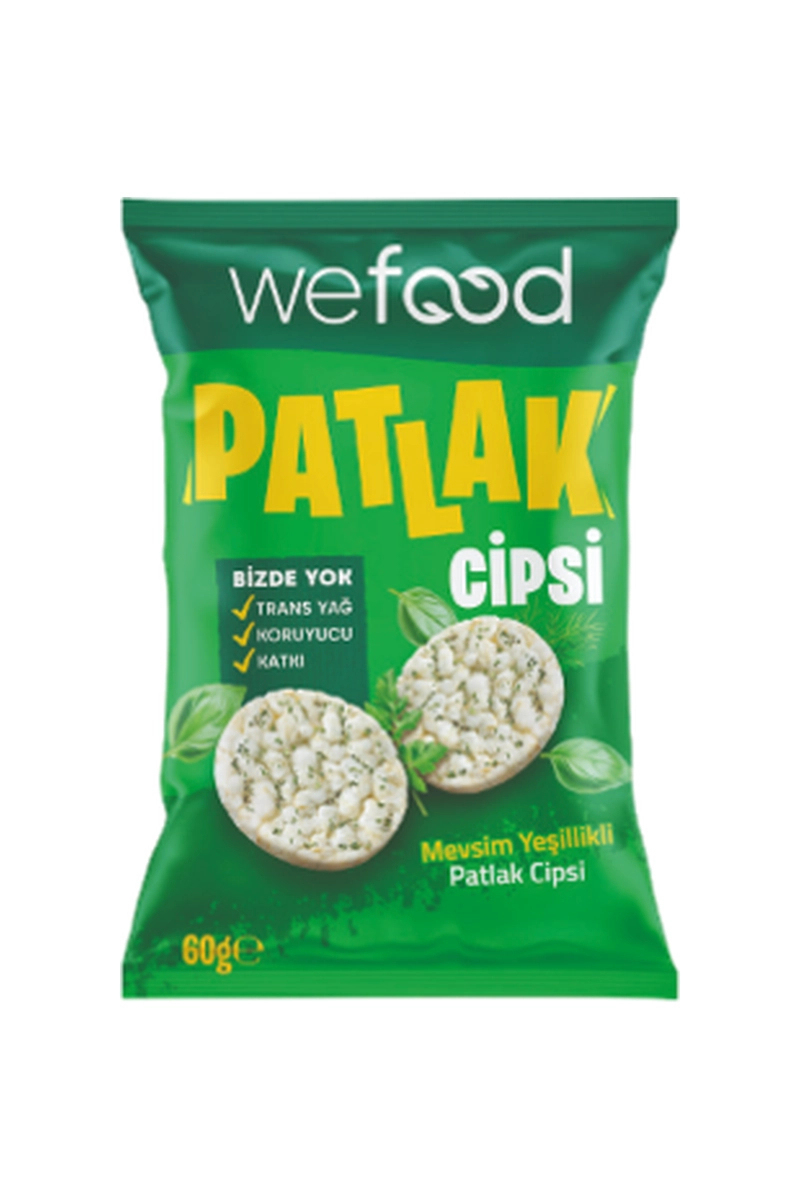 Wefood Mevsim Yeşillikli Patlak Cipsi 60 g