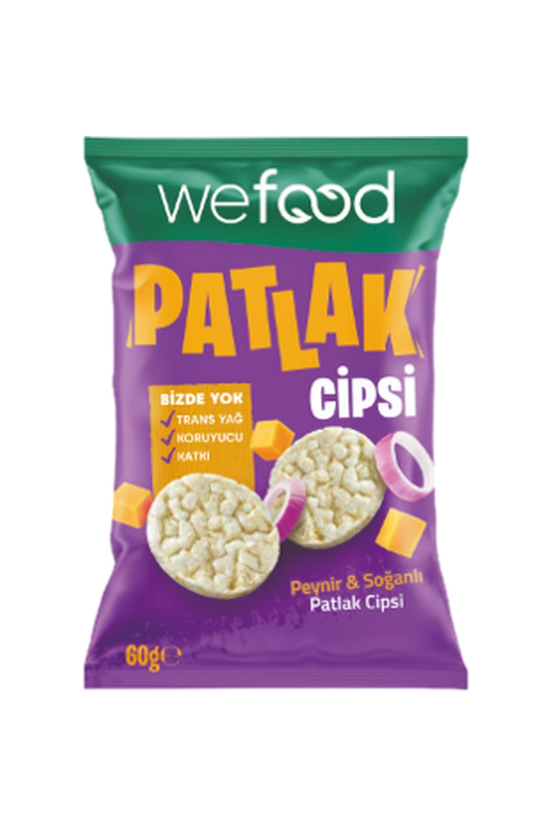 Wefood Peynir & Soğanlı Patlak Cipsi 60g