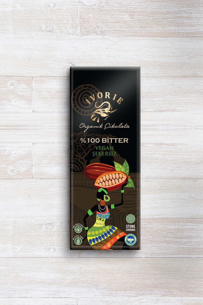 Ivorie Organik %70 Bitter Tarçın & Badem Çikolata 40g