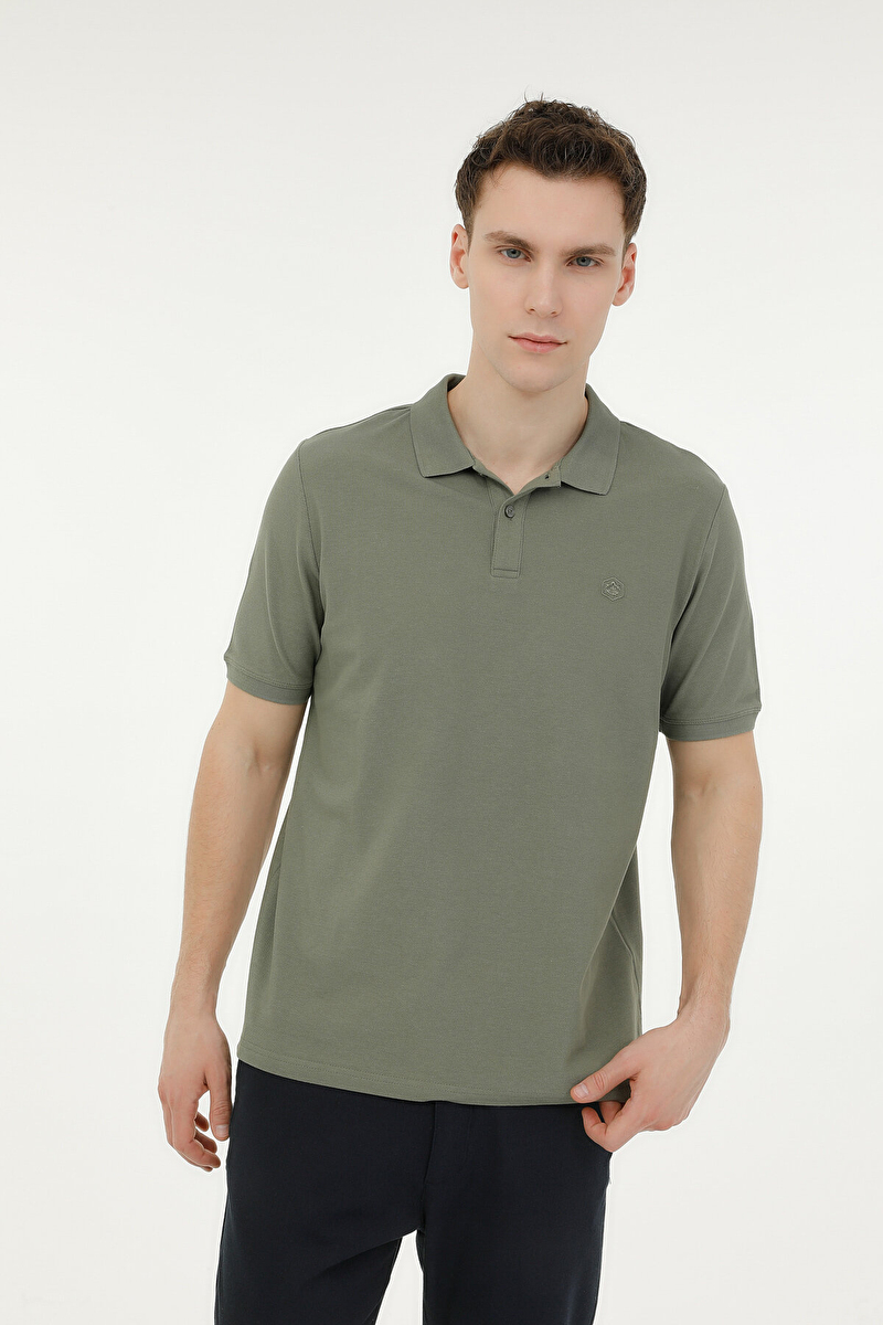 Lumberjack Erkek Polo Yaka Tişört BASIC CT953 HAKİ