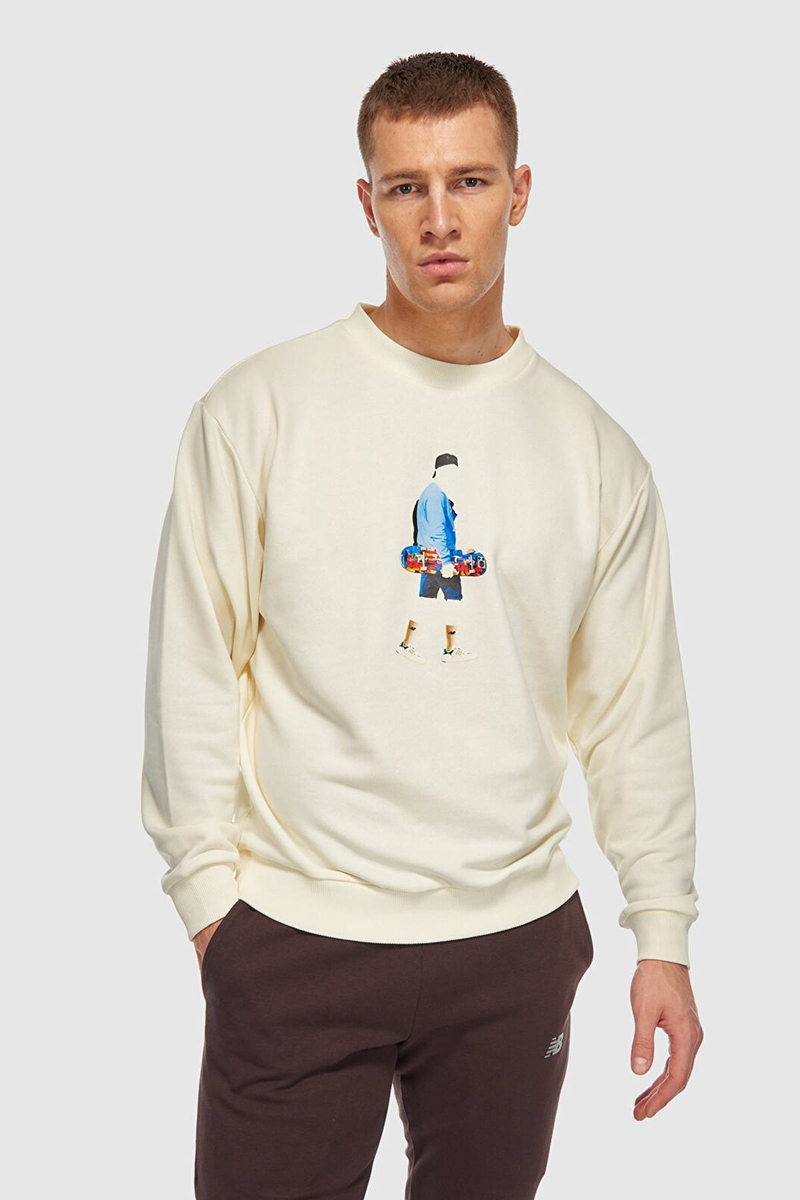 New Balance Erkek Sweatshirt MNC3410-SST