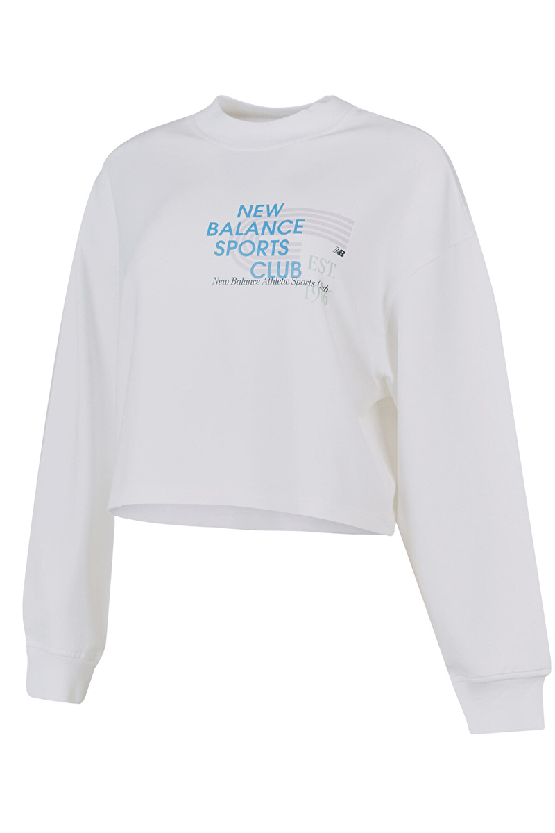 New Balance Kadın Sweatshirt WNC1502-WT
