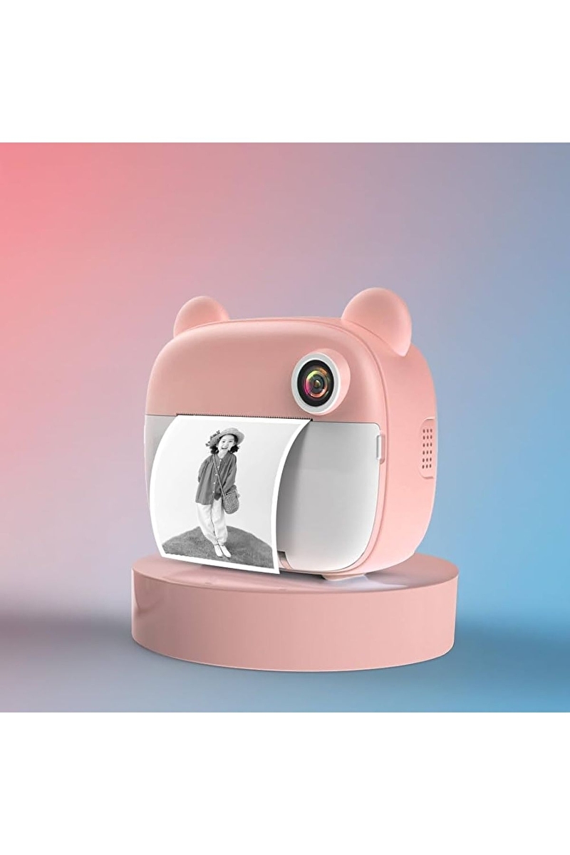 Torima Baskılı Çocuk Fotoğraf Makinesi CMR14 Pembe