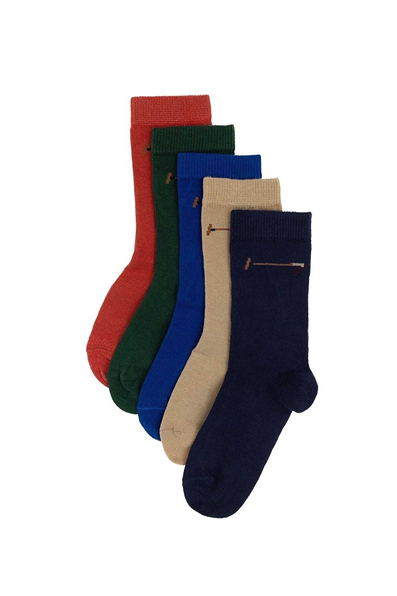 U.S.Polo Assn. Erkek Çocuk 5'li Çorap SPACE-5SK24.LACI