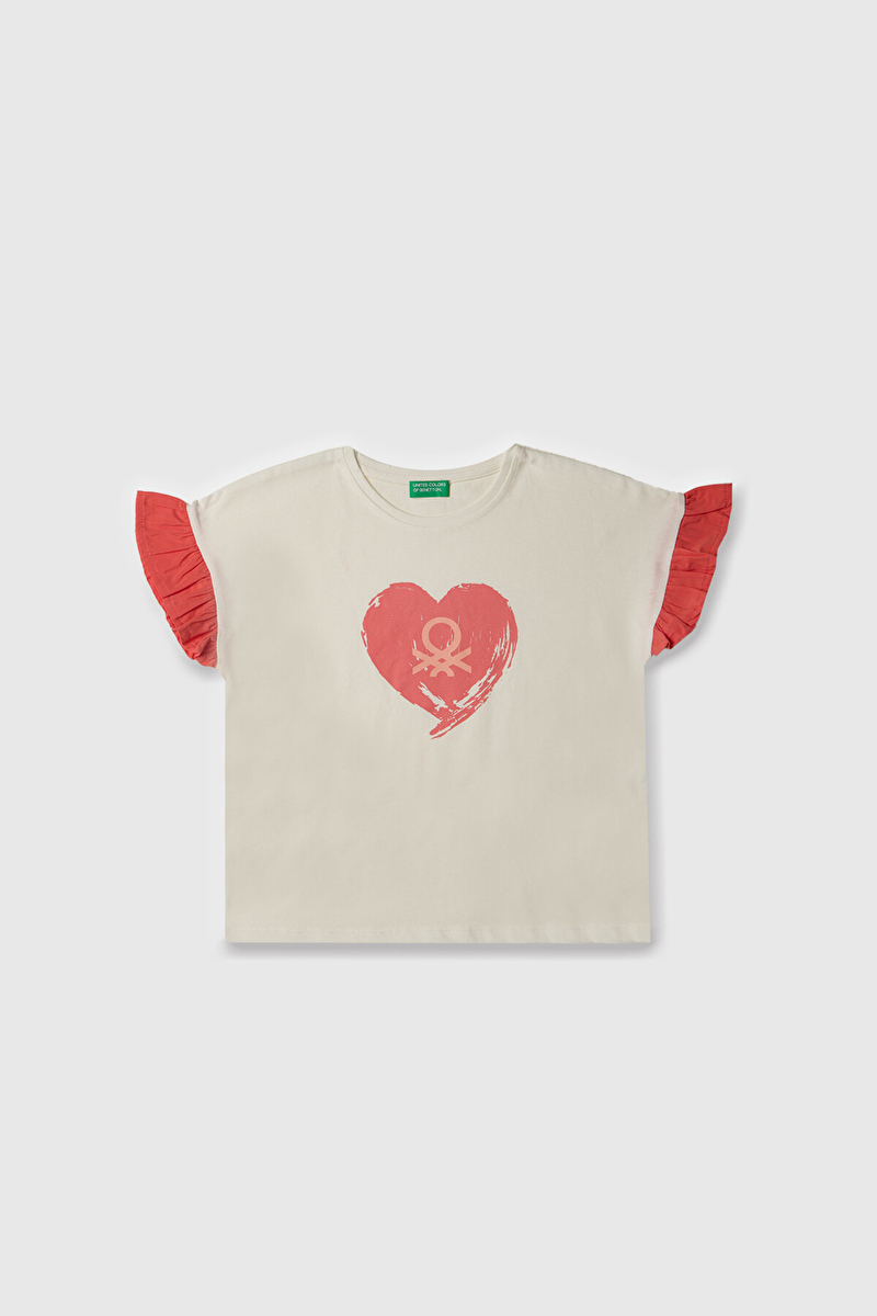 United Colors Of Benetton Kız Çocuk Tişört 17087