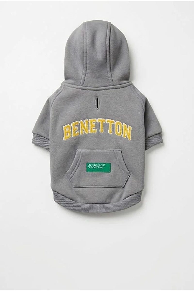 United Colors of Benetton Kapüşonlu Sweatshirt Gri M