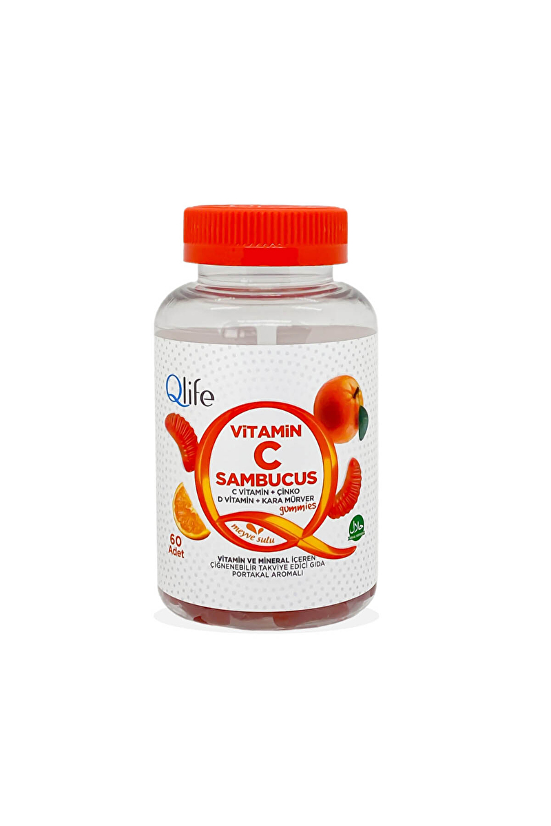 Qlife Vitamin C Sambucus Gummies 60'lı