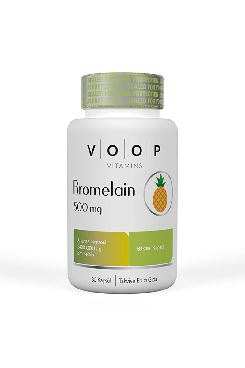 VOOP Bromelain İçeren Kapsül Takviye Edici Gıda