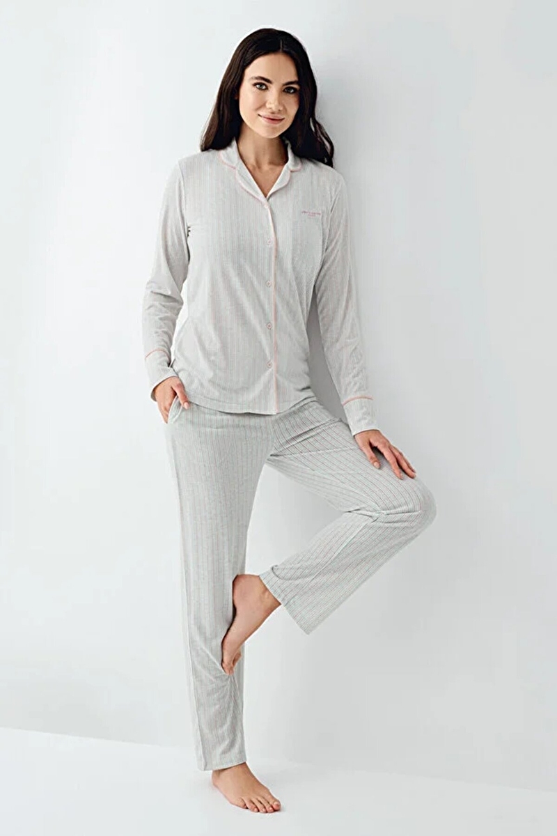 Pierre Cardin Kadın Gömlek Pijama Takımı PC9051-S.NL