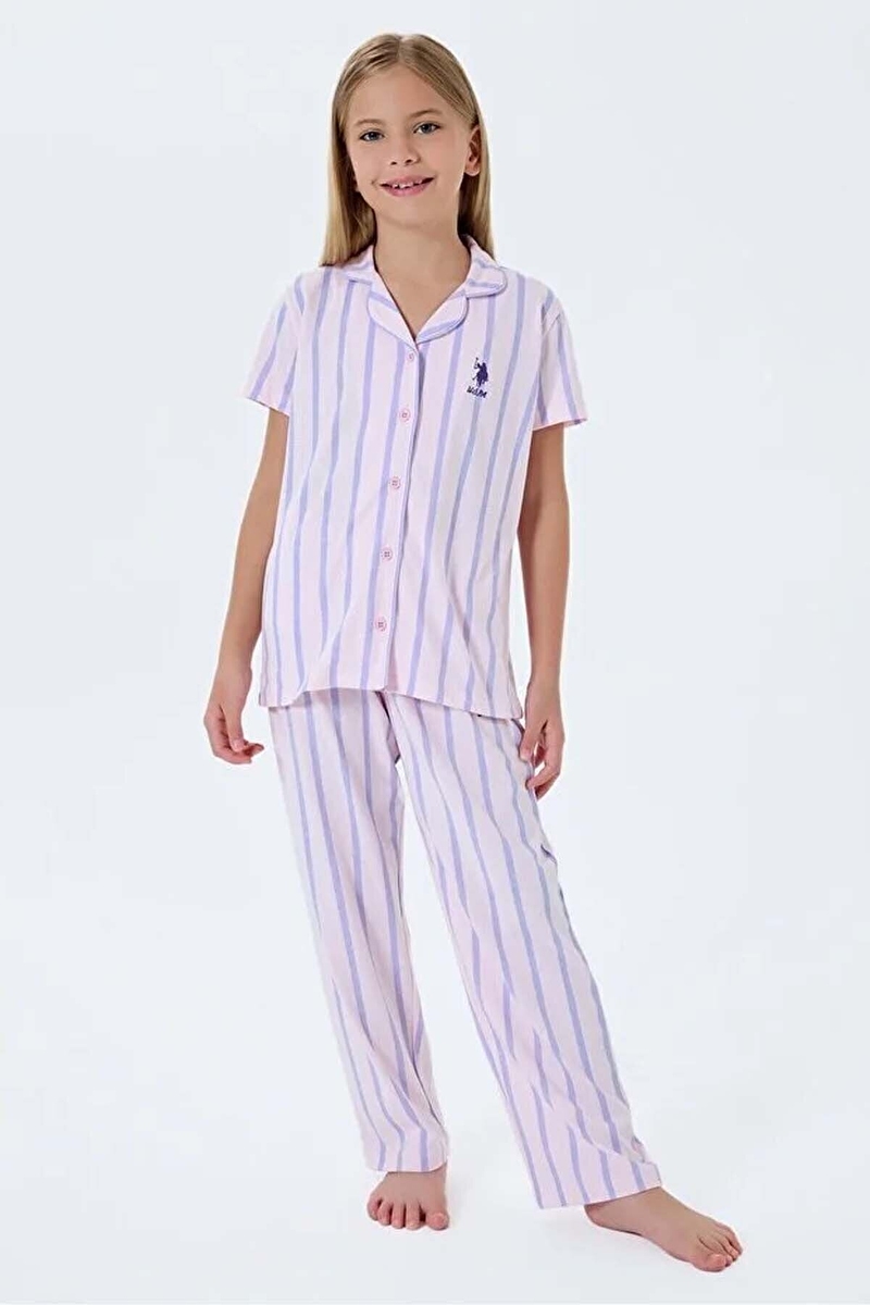 U.S. Polo Assn. Kids Kız Çocuk Pijama Takımı US2533-4.PMB
