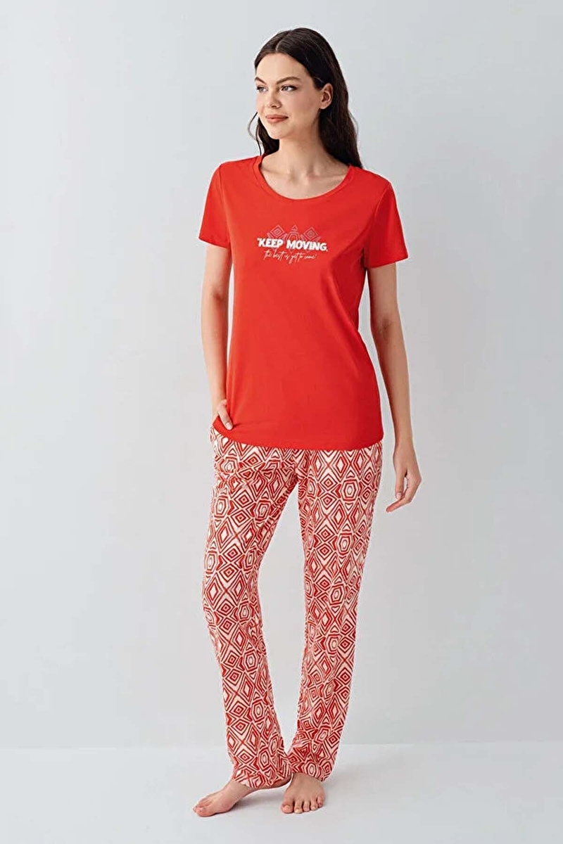 Arnetta Kadın Pijama Takımı AR3611-X.KRMZ