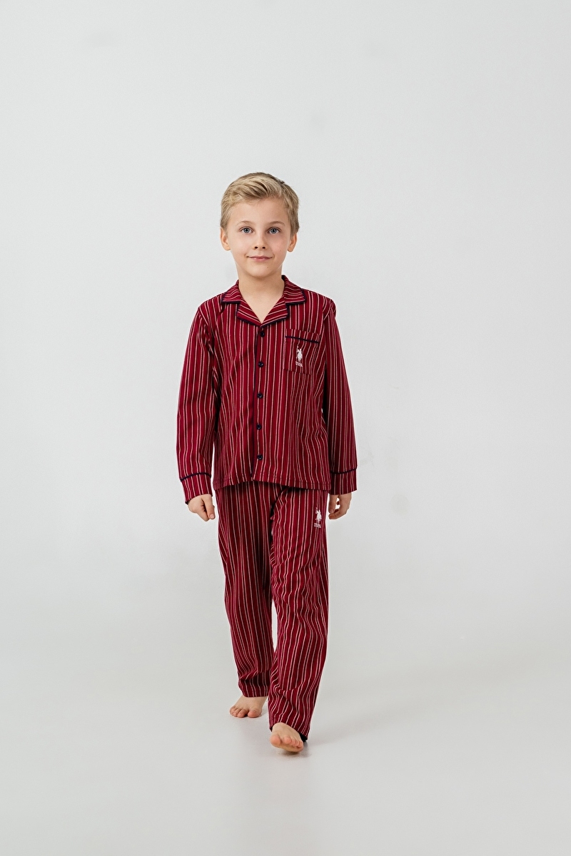 U.S. Polo Assn. Kids Erkek Çocuk Pijama Takımı US2644-G.KRMZ