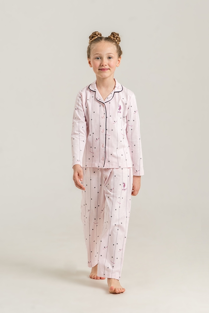 U.S. Polo Assn. Kids Kız Çocuk Pijama Takımı US2726-G.PMB