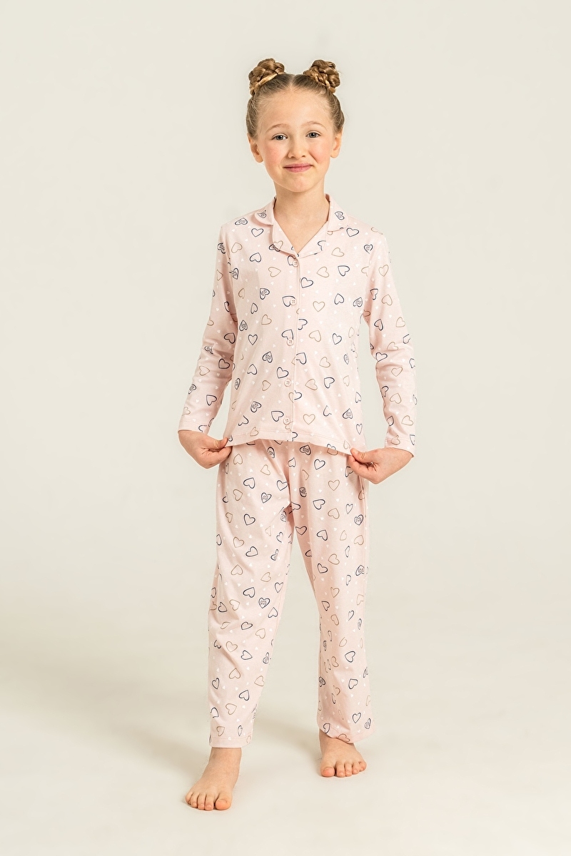Roly Poly Kız Çocuk Pijama Takımı RP3903-G.PDR