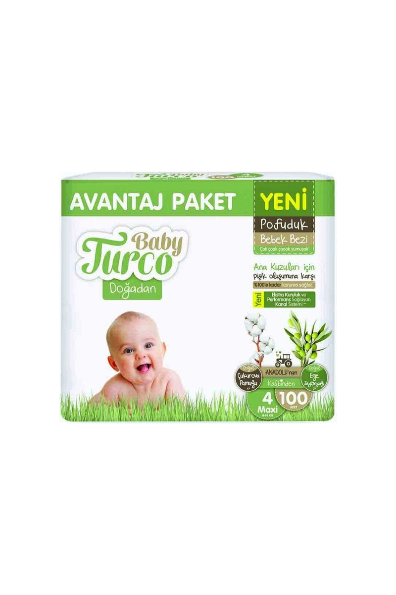 Baby Turco Doğadan Avantaj Maxi (4) 100'lü