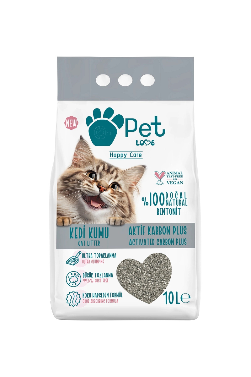 Petlove Kedi Kumu Aktif Karbon Plus 10 lt