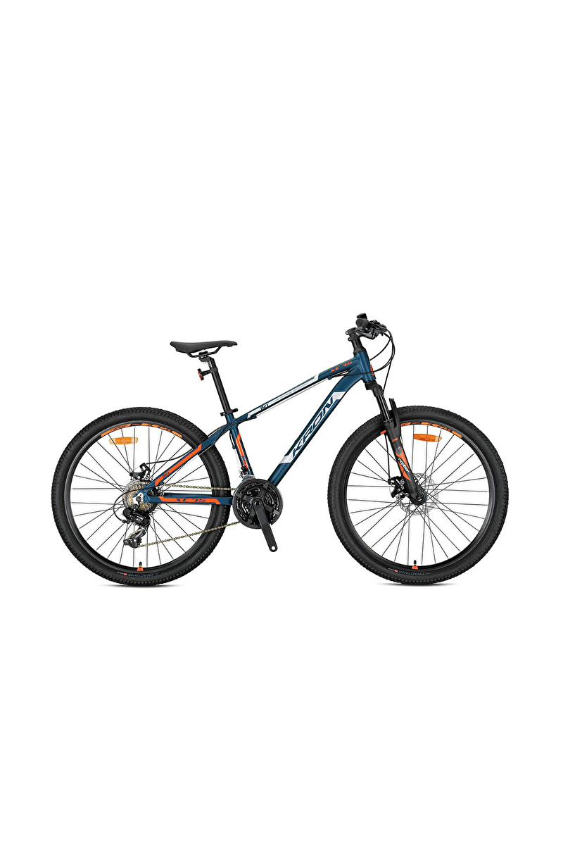Kron Bisiklet XC 75 - 26 MTB - 14- 21 Vites - M.Disc - Mat Koyu Lacivert/Bej-Neon Turuncu