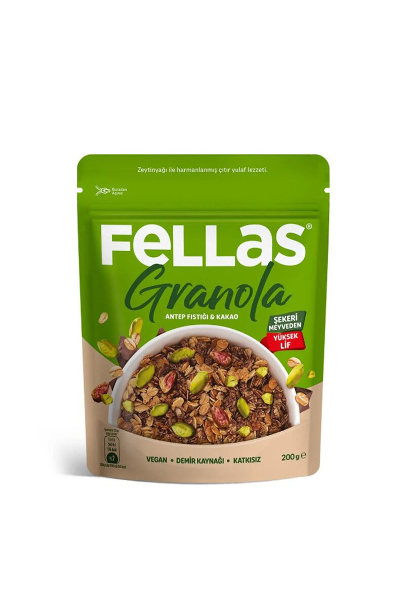 Fellas Granola Antep Fıstığı Kakao 200 G