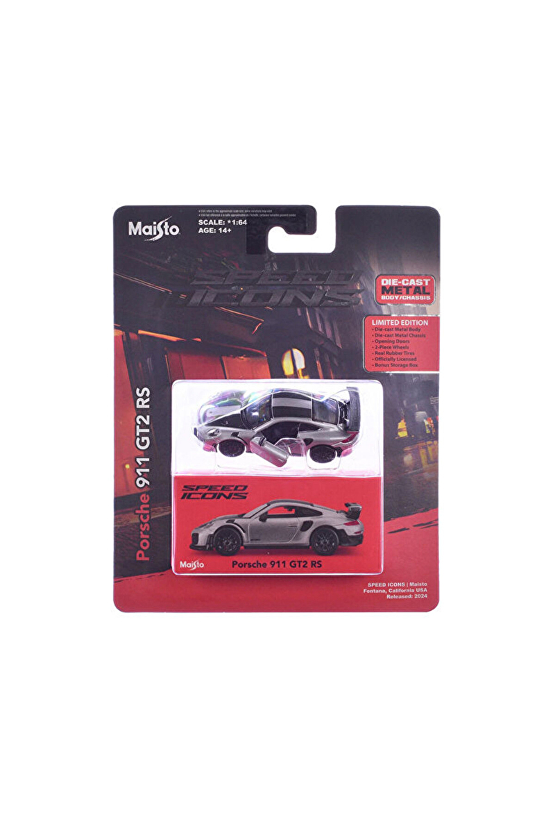 Maisto Speed Icons 1:64 Porsche 911 GT2 RS Metalik Gri