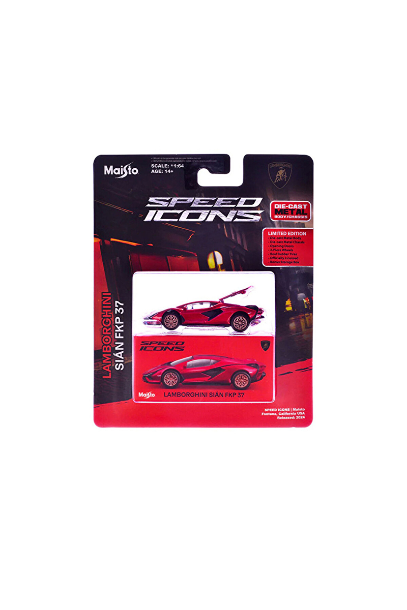 Maisto Speed Icons 1:64 Lamborghini Sian FKP 37 Metalik Kırmızı