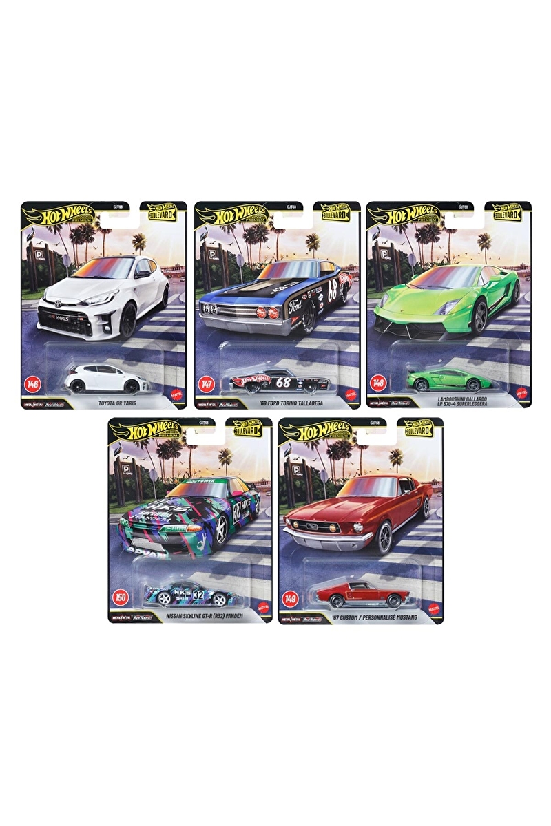 Hot Wheels Premium Boulevard GJT68-978G 5'li Set