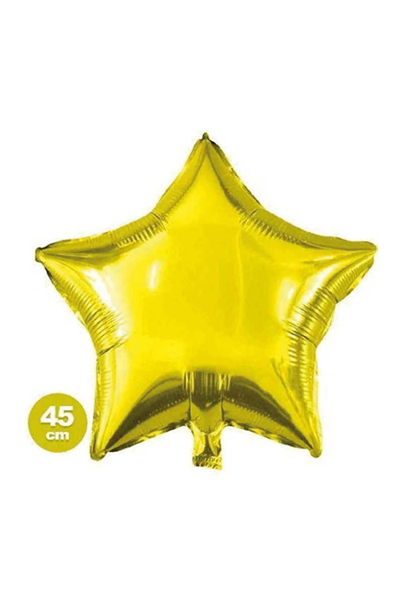 Balonevi Folyo Balon Gold Düz Yıldız 45 cm