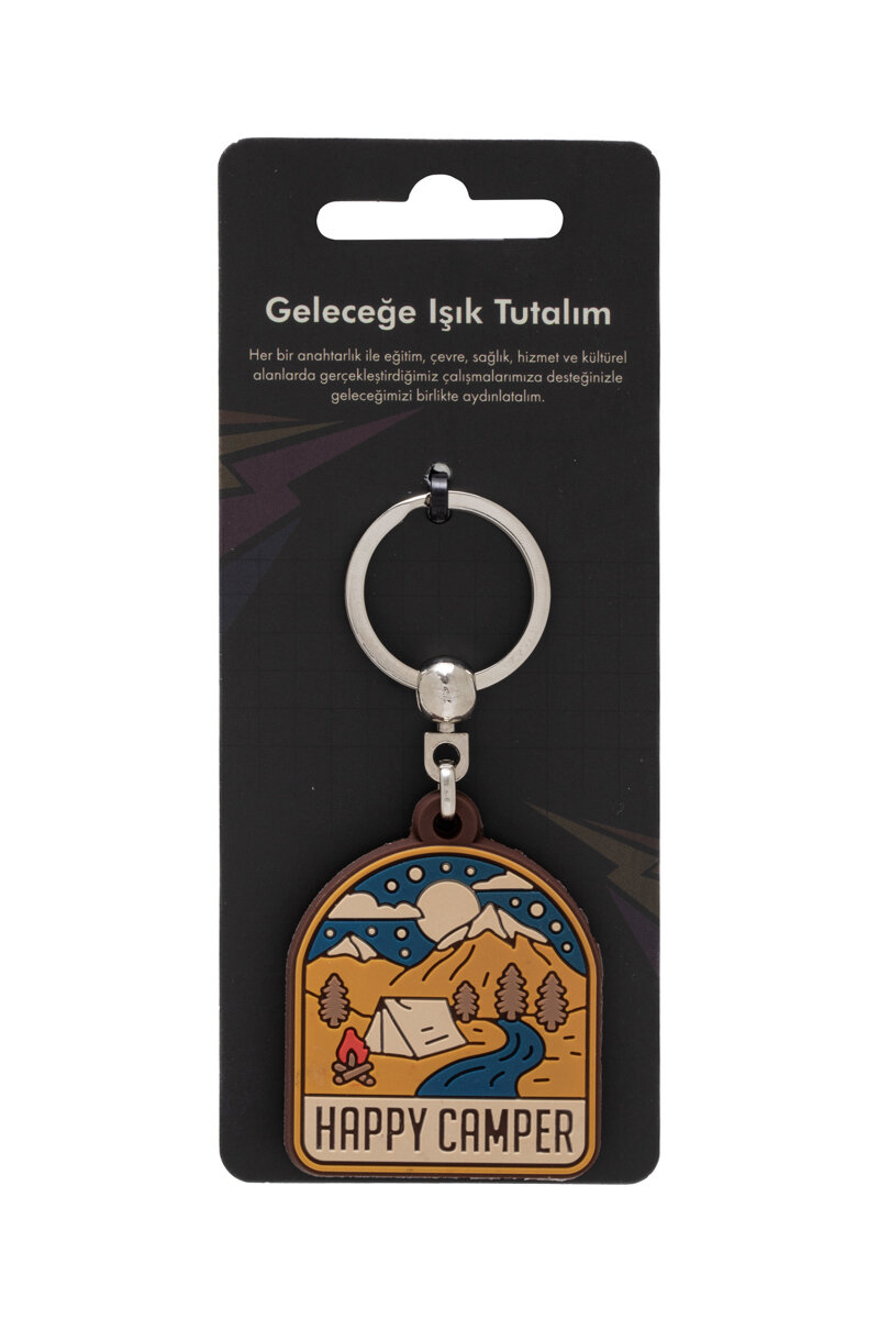 Anahtarlık Silikon Camping Happy Camping