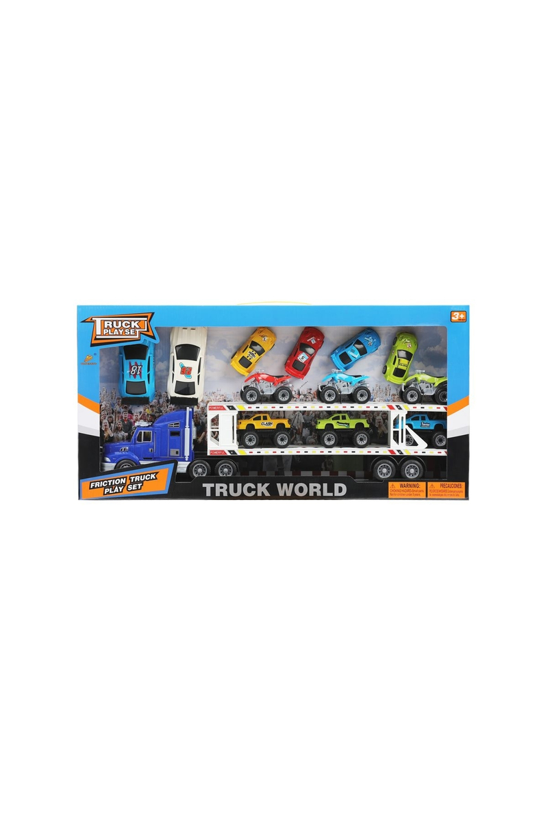 Yuga Toys Taşıyıcı Tır 12 Parça Plastik Araçlı