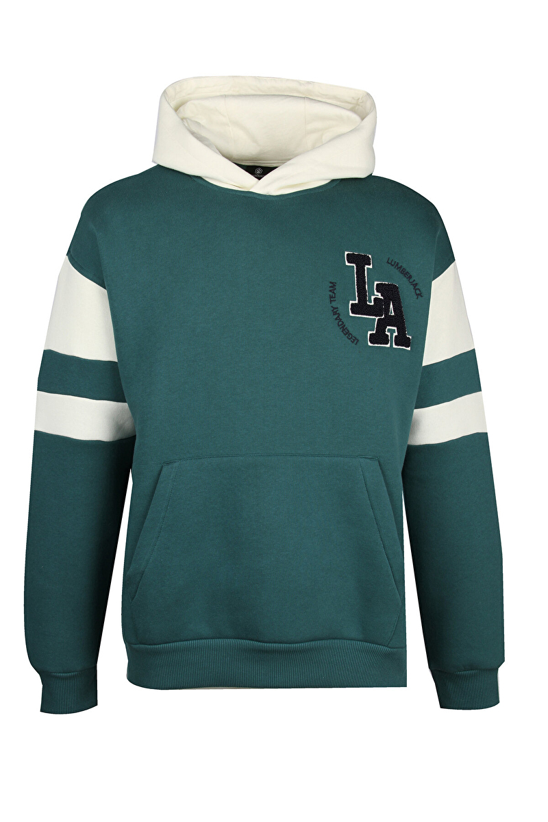Lumberjack Erkek Sweatshirt FRAN 17ID115 ZUMRUT YESILI