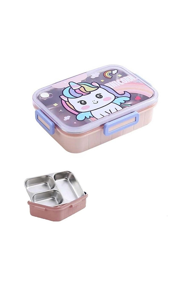 Vagonlife Paslanmaz Çelik Lunchbox Pembe BL50555-1