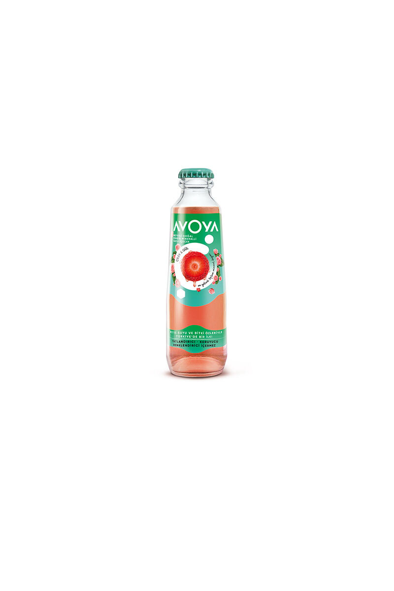 Avoya Çilek Gül Aromalı Maden Suyu 200 ml