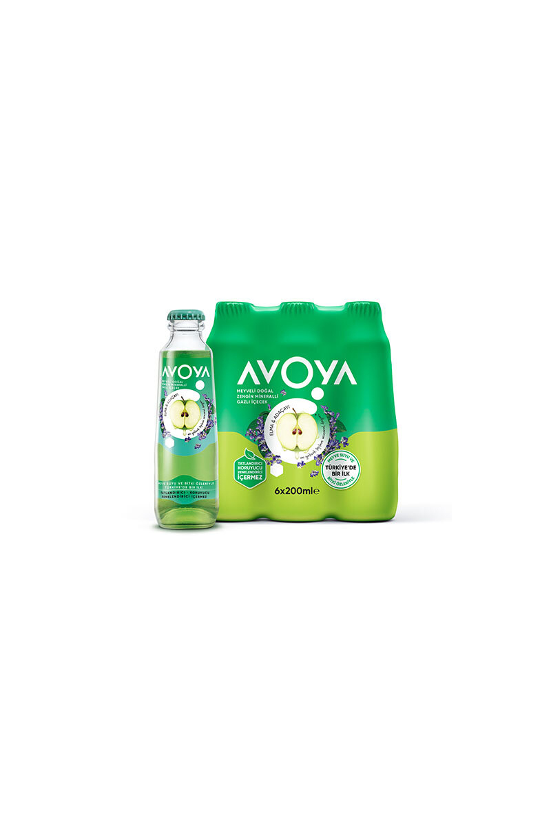 Avoya Elma Adaçayı Aromalı Maden Suyu 6X200 ml