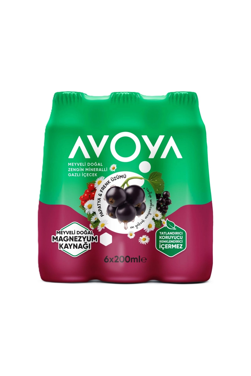 Avoya Frenk Üzüm ve Papatya Maden Suyu 6X200 ml