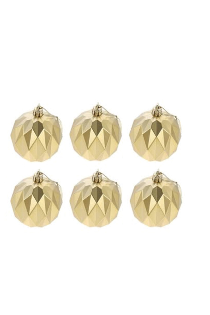 Mistique Home Yılbaşı Ağaç Süsü Altın Disco Topu 5cm 6'lı