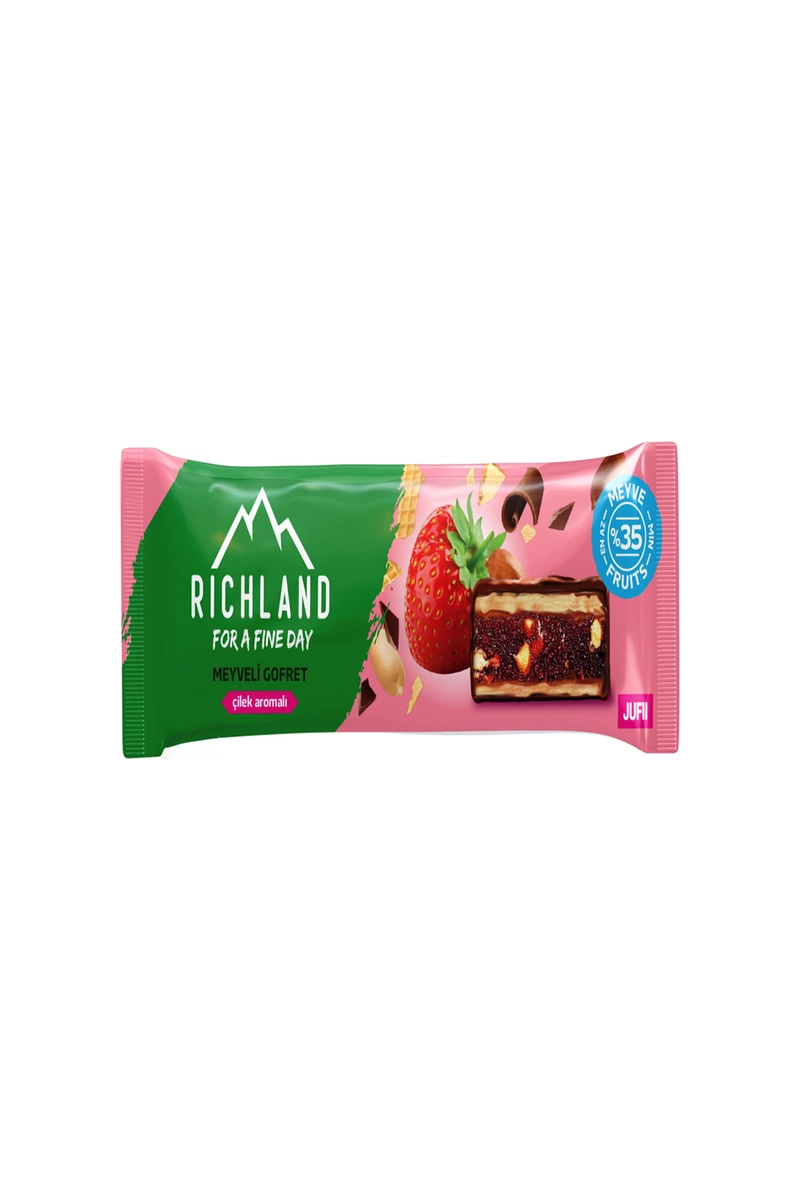 Richland Çilek Aromalı Gofret 30 g