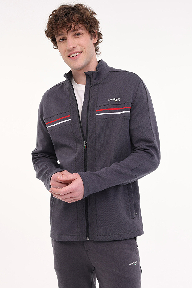 Lumberjack Erkek Sweatshirt ROBERT 18ITL411 ANTRASIT