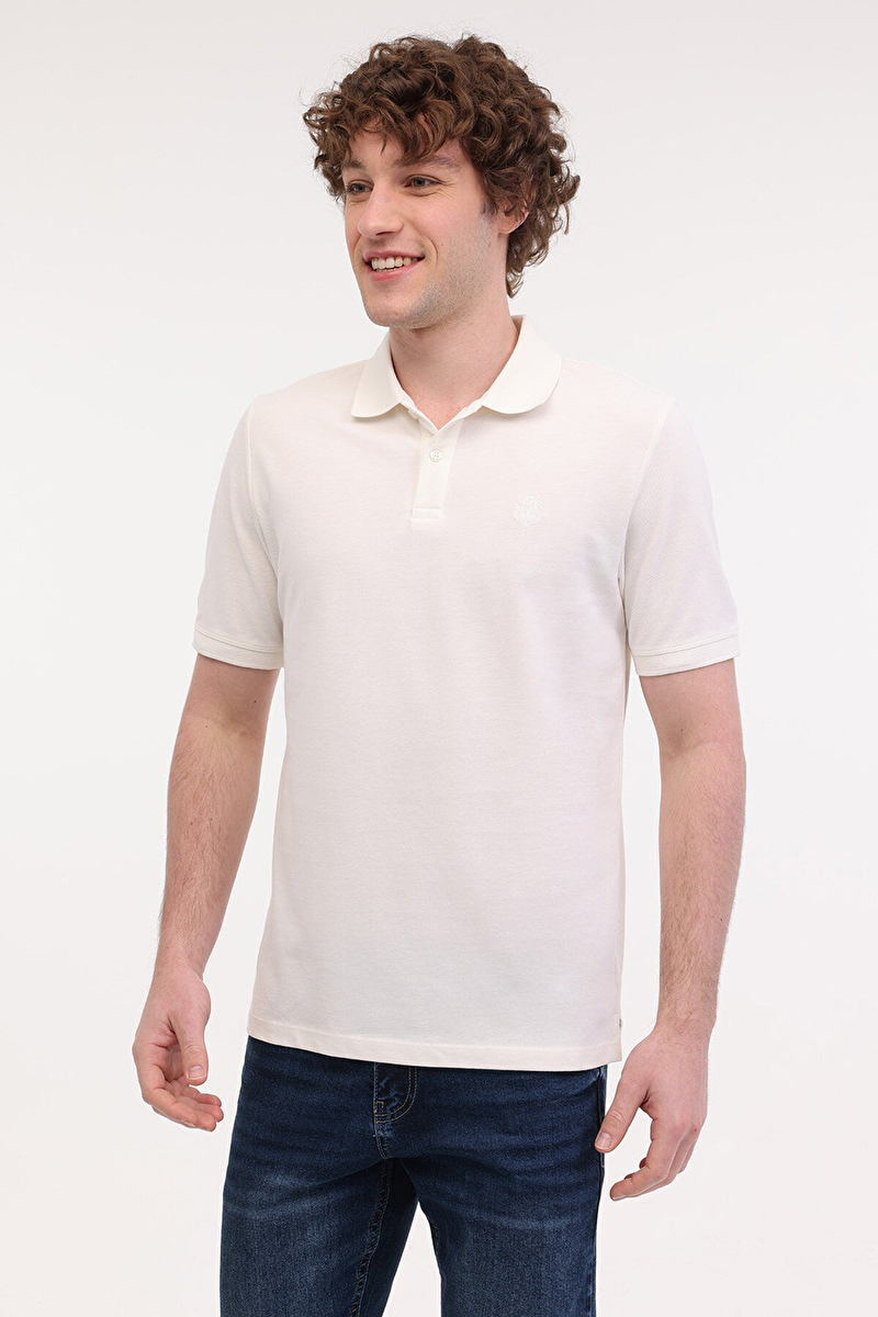 Lumberjack Erkek Polo Yaka Tişört BASIC CT953 K.BEYAZ